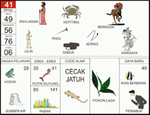 Erek Erek 41 Bergambar 2D Lengkap Buku Mimpi