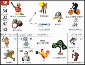 Erek Erek 36 Bergambar 2D Lengkap Buku Mimpi